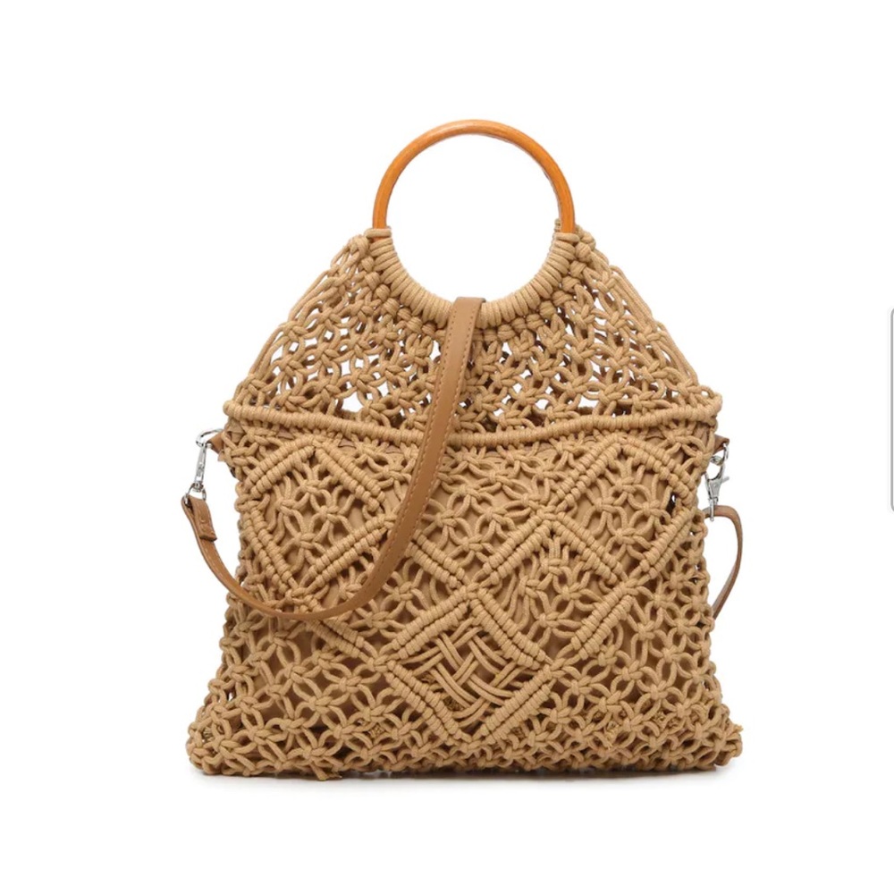 CROWN VINTAGE MACRAME RING TOTE
